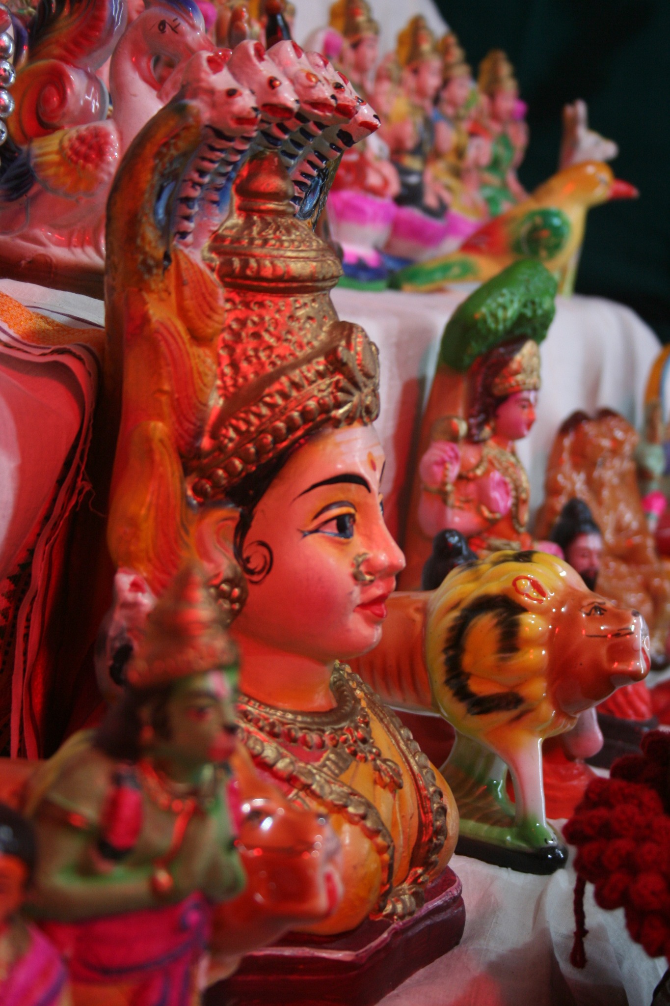 SreeMadam Sri Bala Peedam Derisanamcope Navarathri Maha Utsav Navarathri Golu (Arrangement of Sacred Idols) In Conjunction with Navarathri Maha Utsav at SreeMadam Sri Bala Peedam Derisanamcope