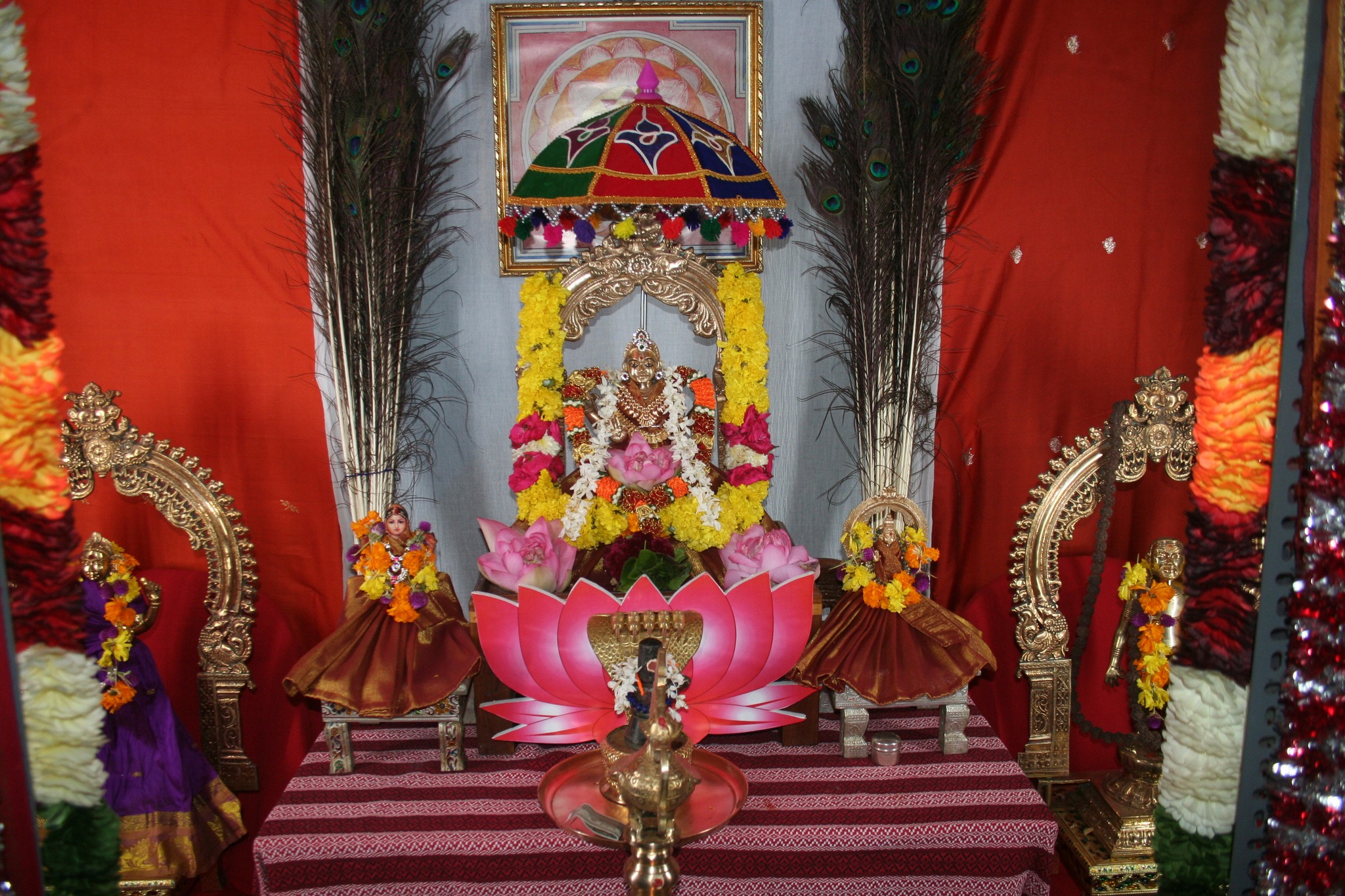 SreeMadam Sri Bala Peedam Derisanamcope Navarathri Maha Utsav Navarathri Golu (Arrangement of Sacred Idols) In Conjunction with Navarathri Maha Utsav at SreeMadam Sri Bala Peedam Derisanamcope